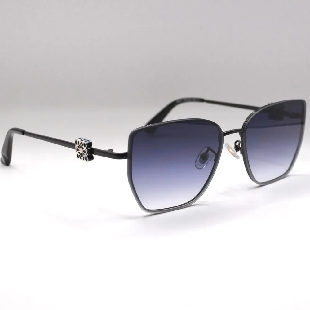 Loewe Women’s Sunglasses | Black Metal Frame | Blue/Gray Gradient Lenses - Picture 9 of 16